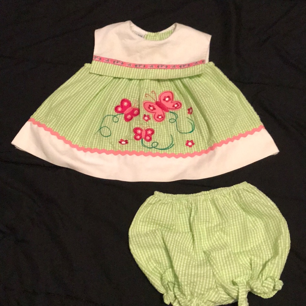 Girls spring/summer dress with bottom size 12